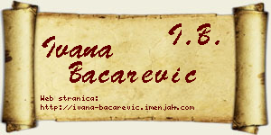 Ivana Bačarević vizit kartica